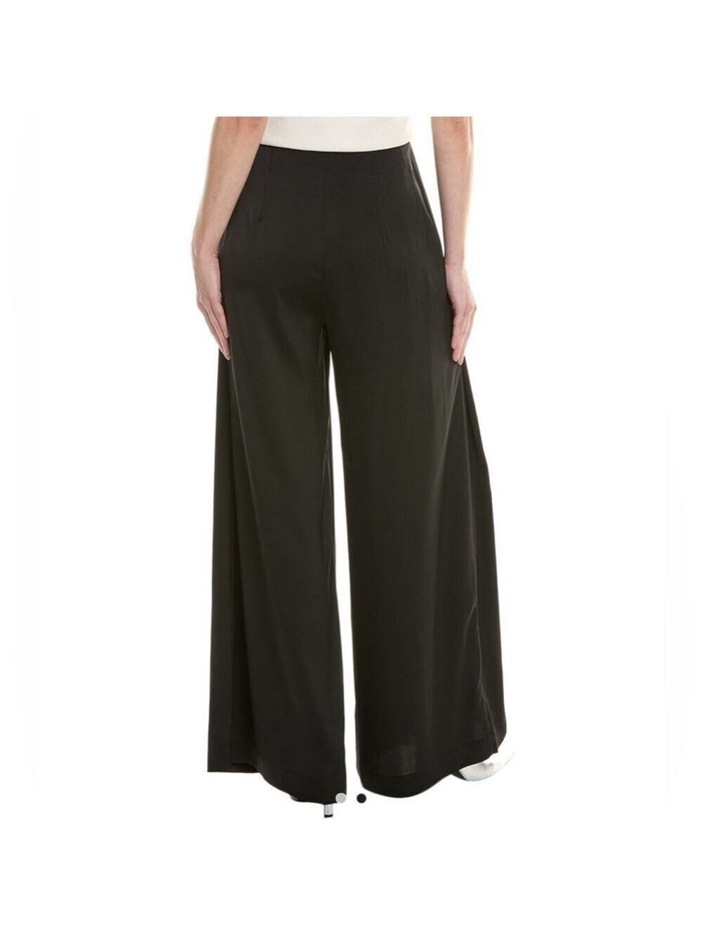 AllSaints CODY High Rise Wide Leg Trouser Pants in Black Size 2